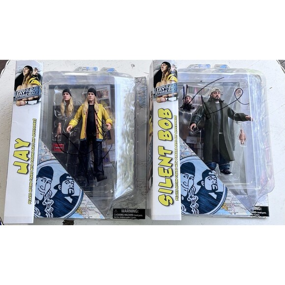 Jay & Silent Bob Strike Back Figure DST Autographed Kevin Smith Jason Mewes - Picture 1 of 11